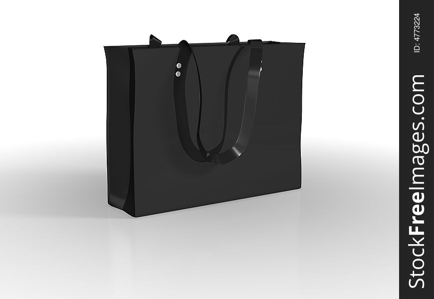 Black bag on white background