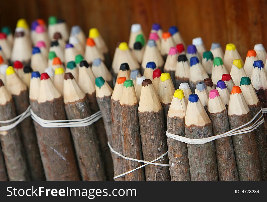 Wooded Colored Pencils bundled up. Wooded Colored Pencils bundled up