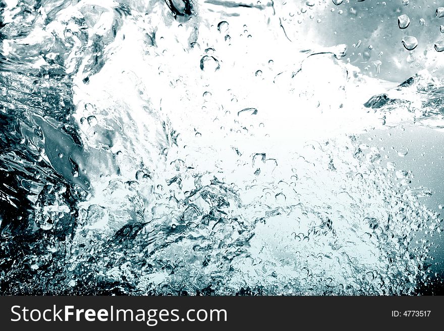 The abstract water splash background