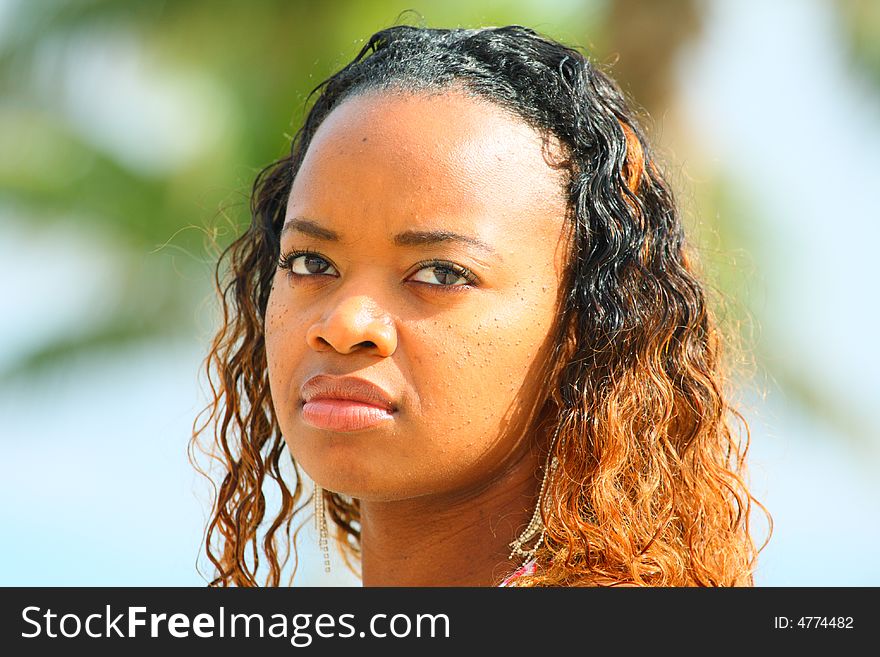 Head shot of a beautiful woman. Head shot of a beautiful woman