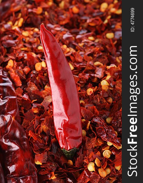 Hot Red Chilli Chillies pepper on red chili background