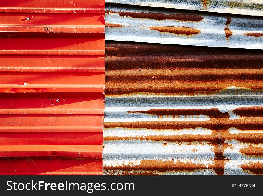 Close-up photo of a rusted sheet.