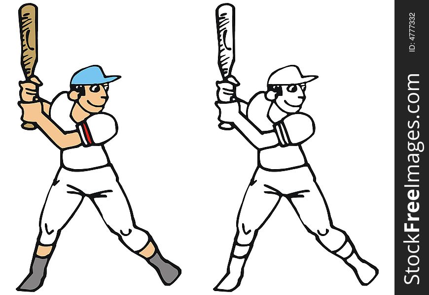 Art illustration of a baseball player