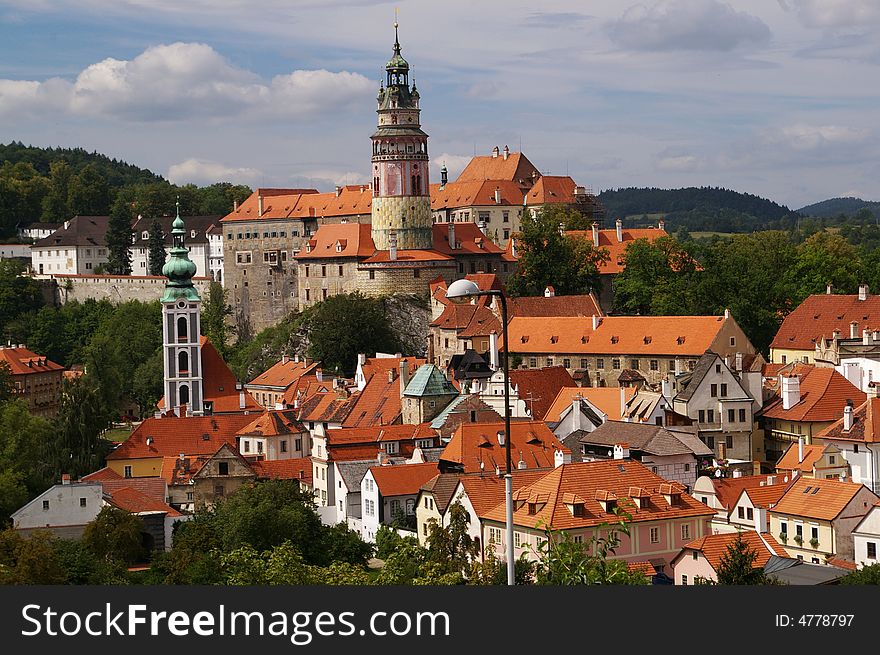 An old town view from the birds eye