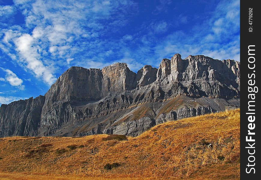 A day in the French autumn mountains. A day in the French autumn mountains