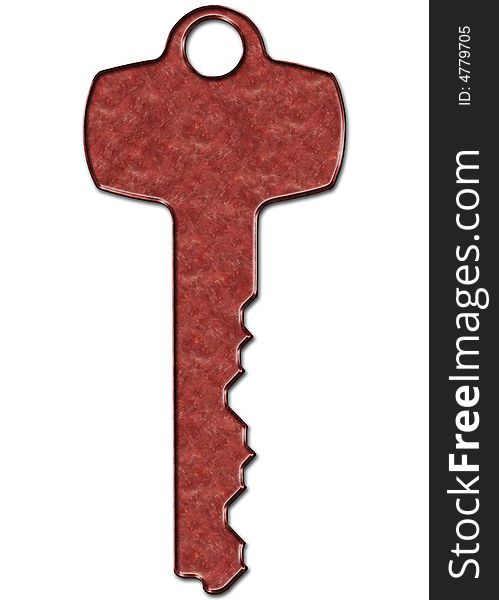 Key for your protection on white background