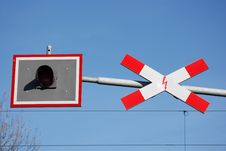 Railroad Crossing Sign Horizontal Royalty Free Stock Image Railroad Crossing Sign Horizontal Royalty Free Stock Image
