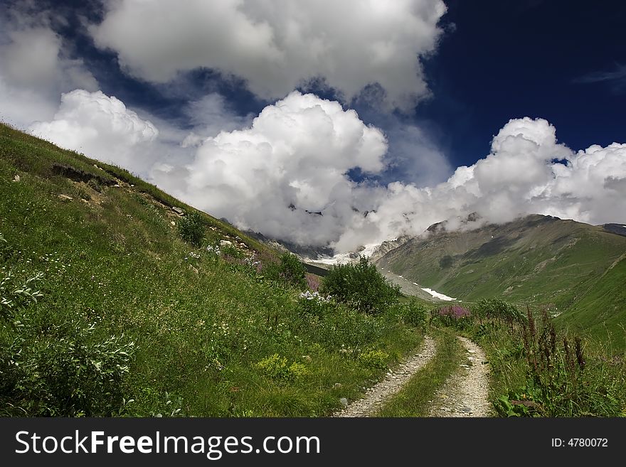 Georgia, Racha, Mamisoni pass, Caucasian mountains