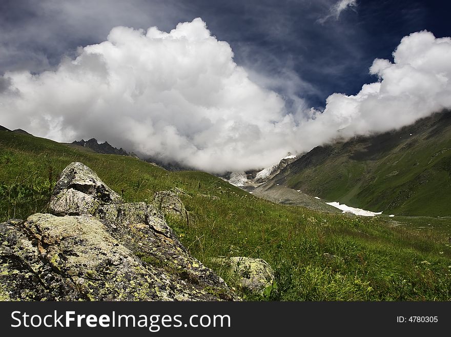 Georgia, Racha, Mamisoni pass, Caucasian mountains