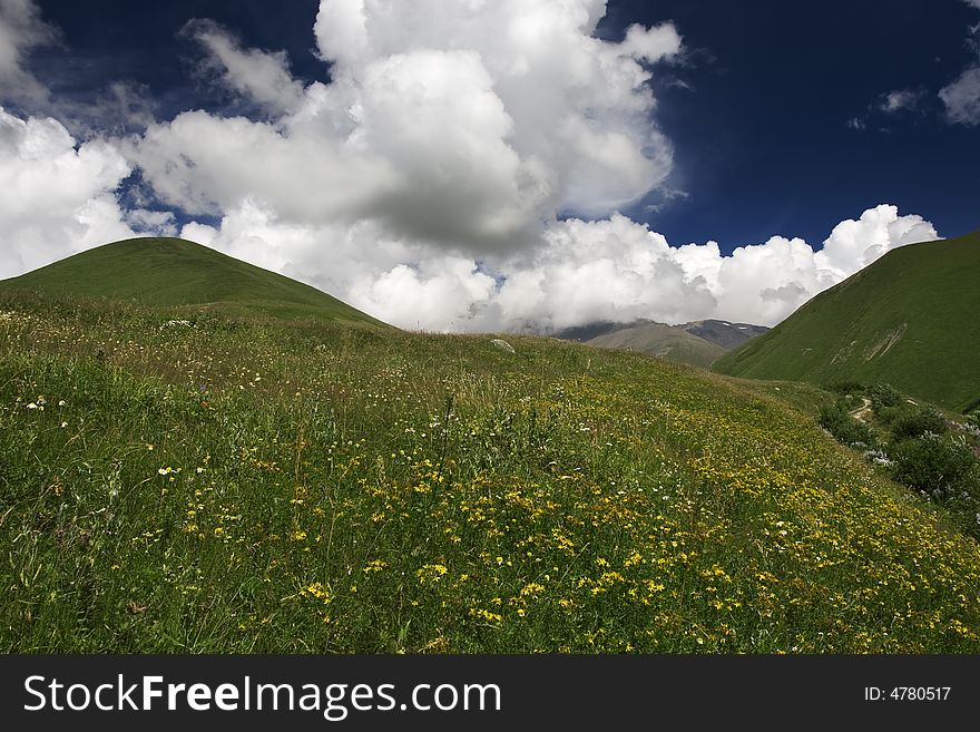 Georgia, Racha, Mamisoni pass, Caucasian mountains