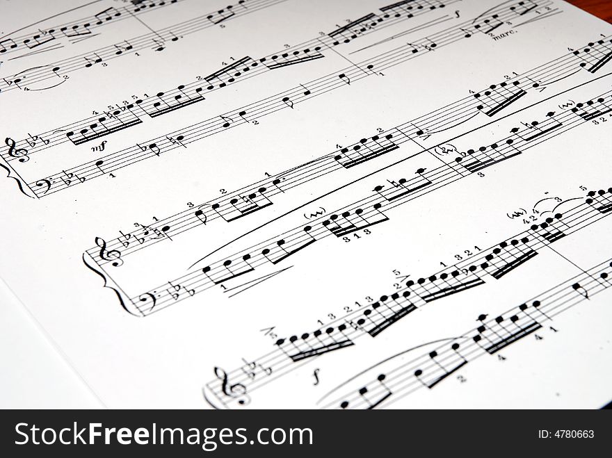 Music notes on white background