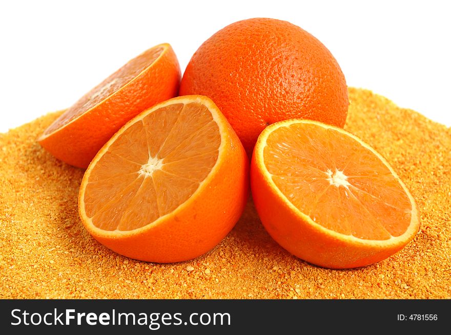 Oranges citrus and dried orange peel. Oranges citrus and dried orange peel