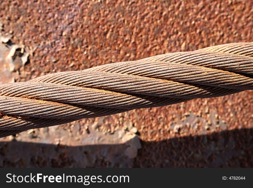 Rusty steel rope