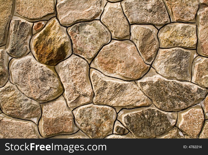 Wall from a grey granite. Wall from a grey granite
