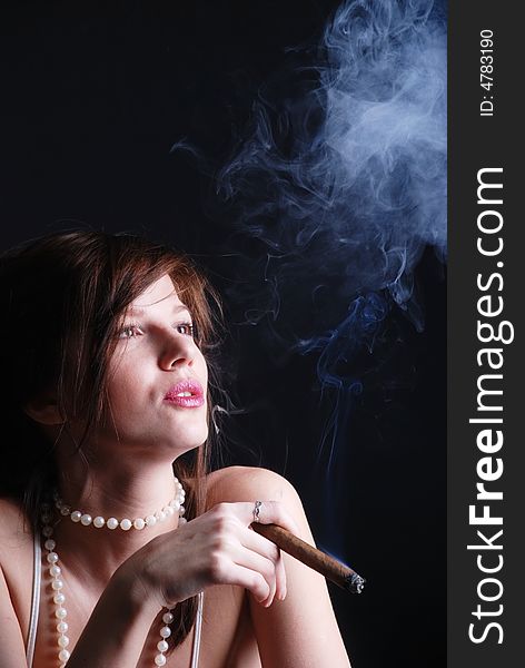 Smoking woman