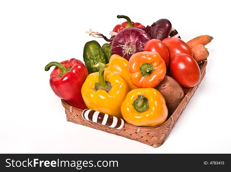 Food series: multifarious vegetables in the basket. Food series: multifarious vegetables in the basket