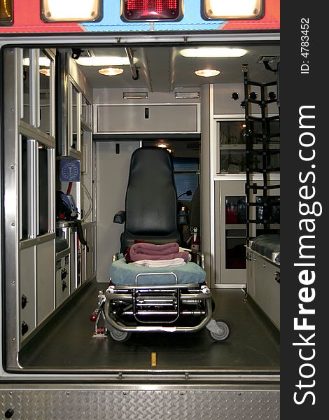 Interior of an ambulance from canada