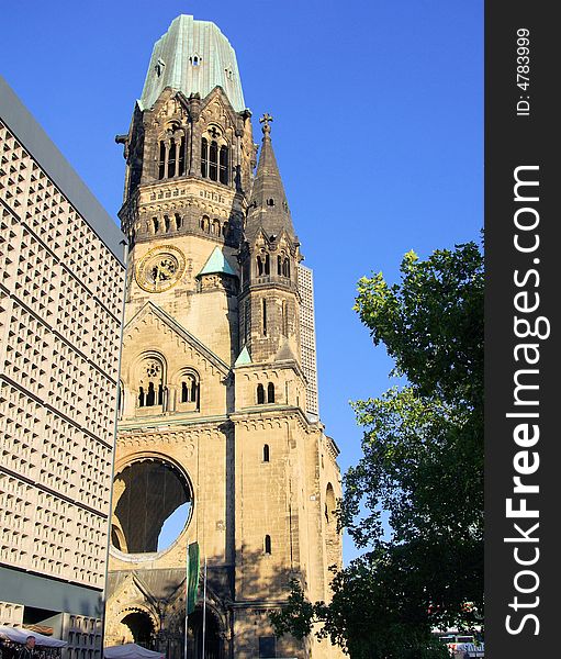 Old And New Church In Berlin Germany