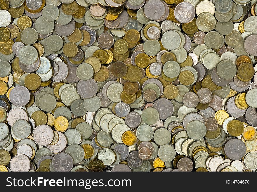Heap of coins, abstract money background. Heap of coins, abstract money background