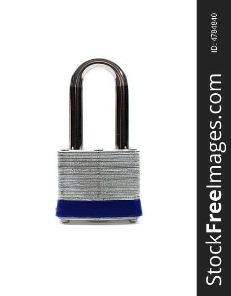 A locked padlock against a white background