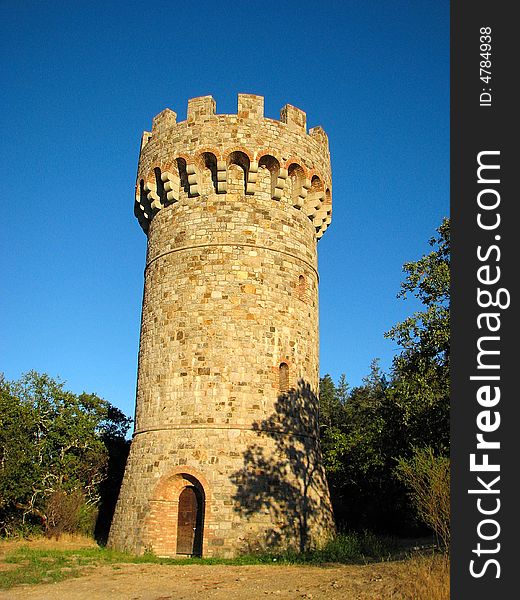 Castle Turret Overlooking the Napa Valley in California