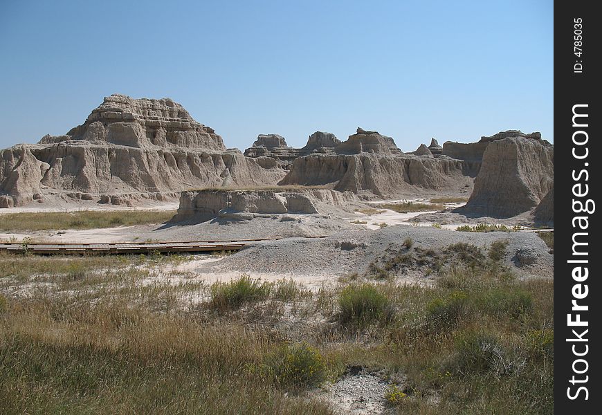 Still shot of part of the badlands, SD