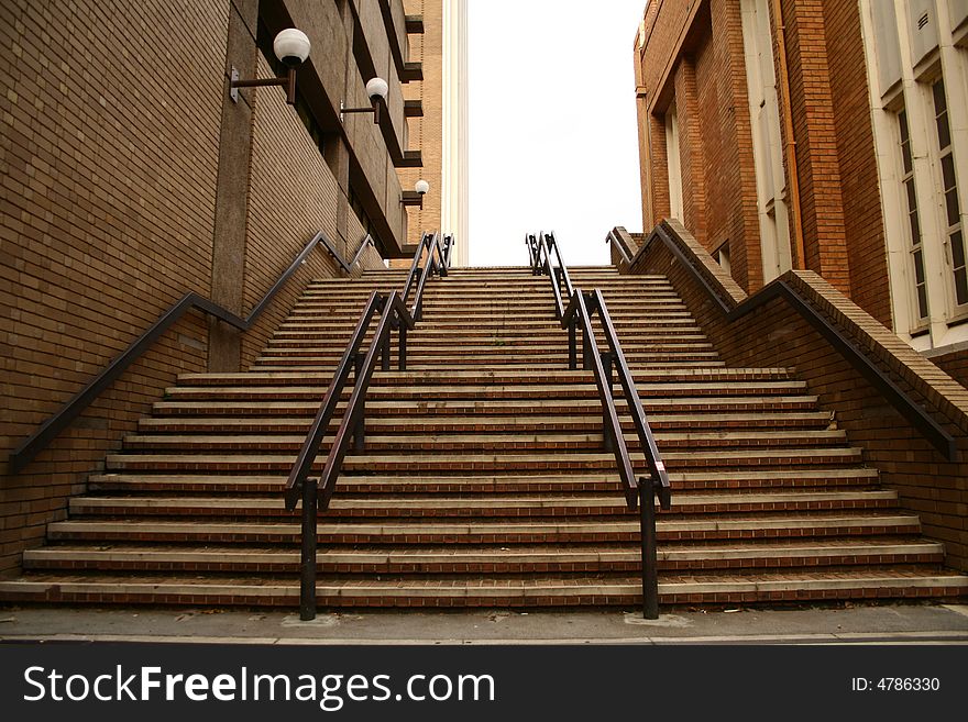 An emptry stairway in Melbourne, Australia. An emptry stairway in Melbourne, Australia