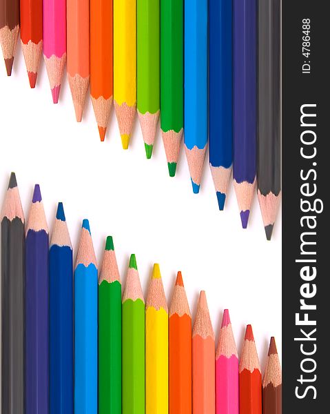 Colored pencils for school design