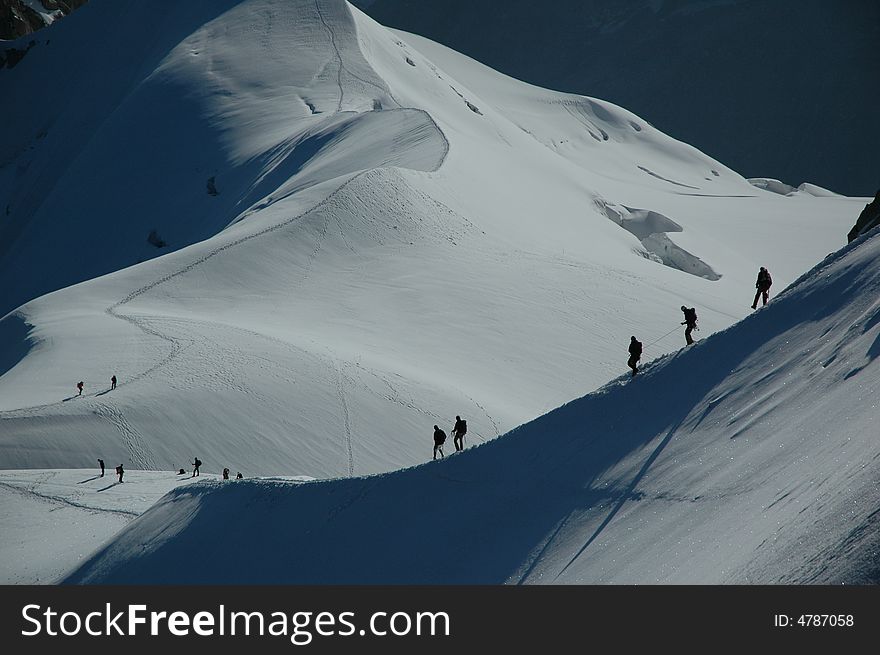 Climbers on ridge