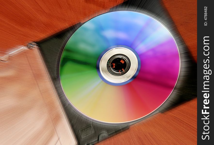 Compact disc on the table