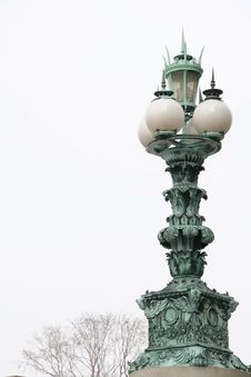 A Streetlamp In Bronze Royalty Free Stock Images