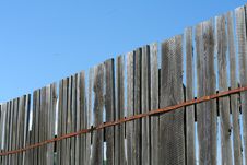 Old Wood Fence Over A Blue Sky Royalty Free Stock Photos Old Wood Fence Over A Blue Sky Royalty Free Stock Photos