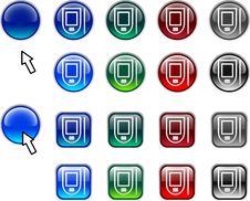 Mobile Computer Buttons. Royalty Free Stock Photography