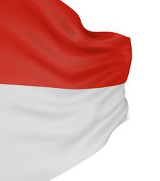 3D Indonesian Flag Stock Images