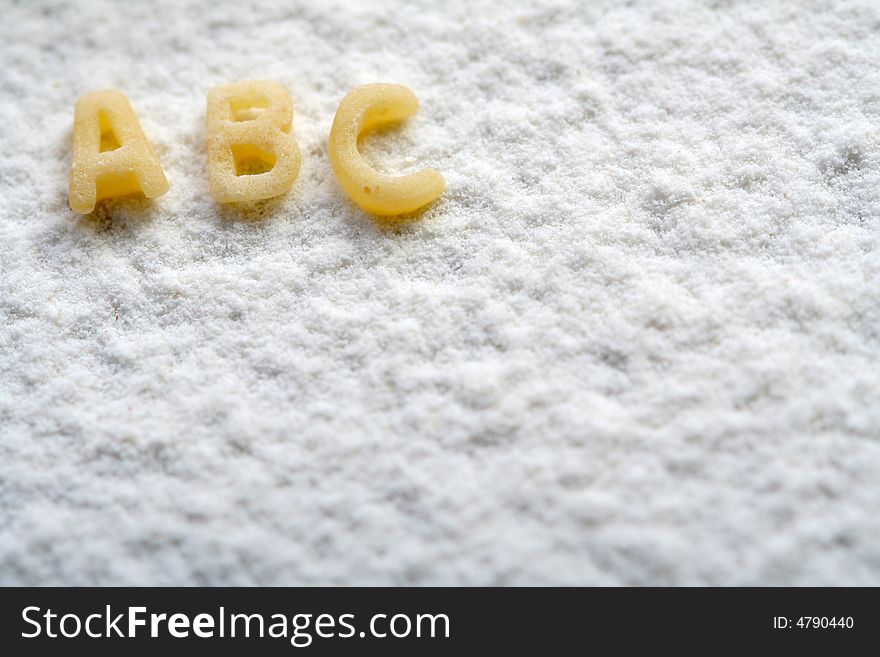 Eatable Alphabet On Flour, Education