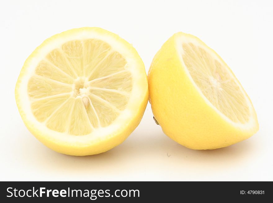 Yellow  Lemons  on White background. Yellow  Lemons  on White background