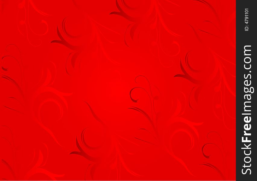 Red ornament background, vector illustration