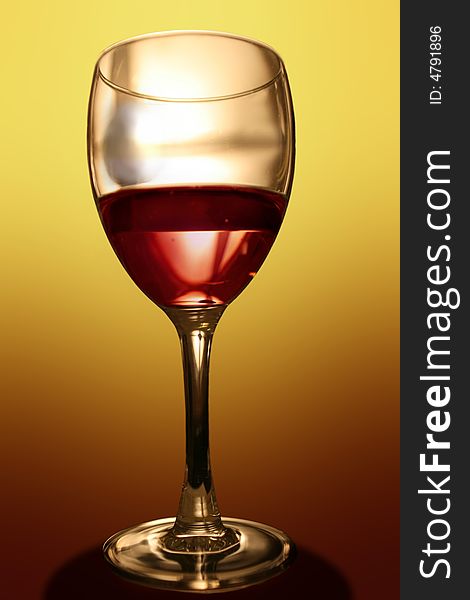 A glass of a red wine