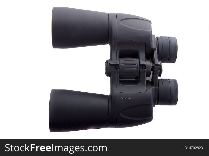 A pair of binoculars isolated on a white background