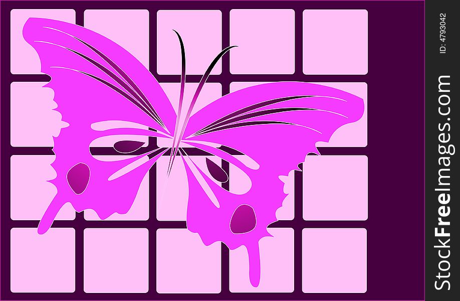 Abstract butterfly wallpaper vector illustration. Abstract butterfly wallpaper vector illustration