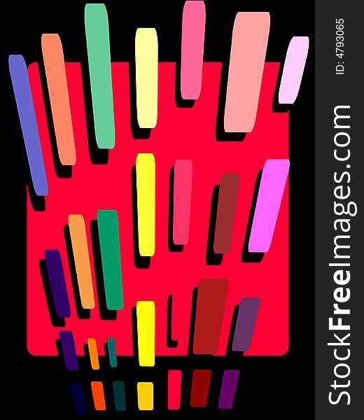 Colourful vector strokes abstract illustration. Colourful vector strokes abstract illustration