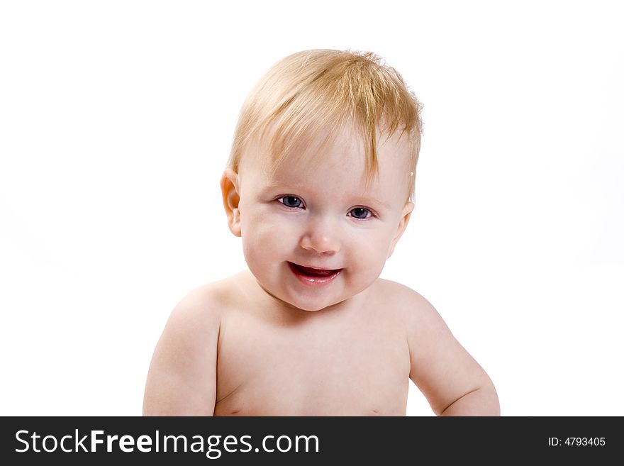 Portrait of a happy healthy baby with a smile on his face. Portrait of a happy healthy baby with a smile on his face