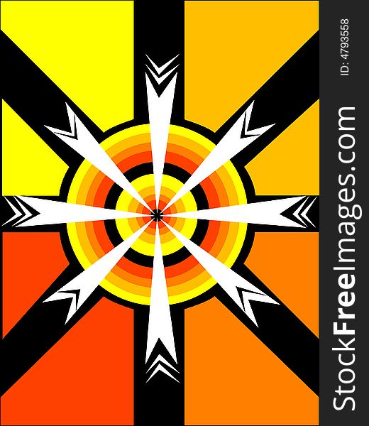 Abstract retro symbol vector illustration