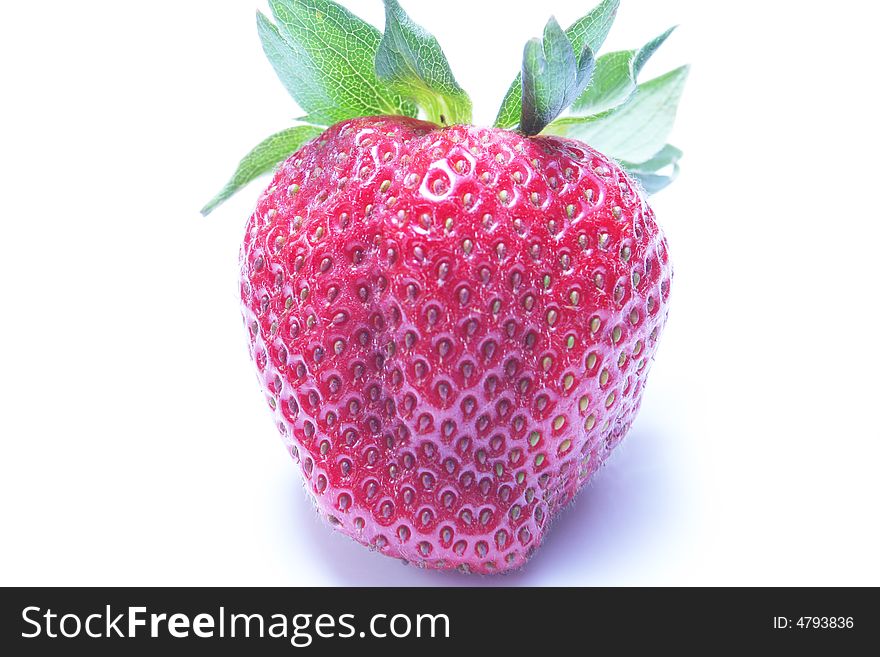 Red Strawberry Isolated On White