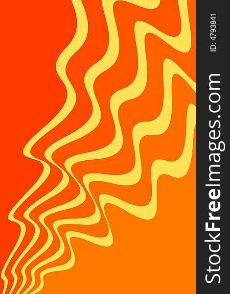 Vector illustration of orange wave