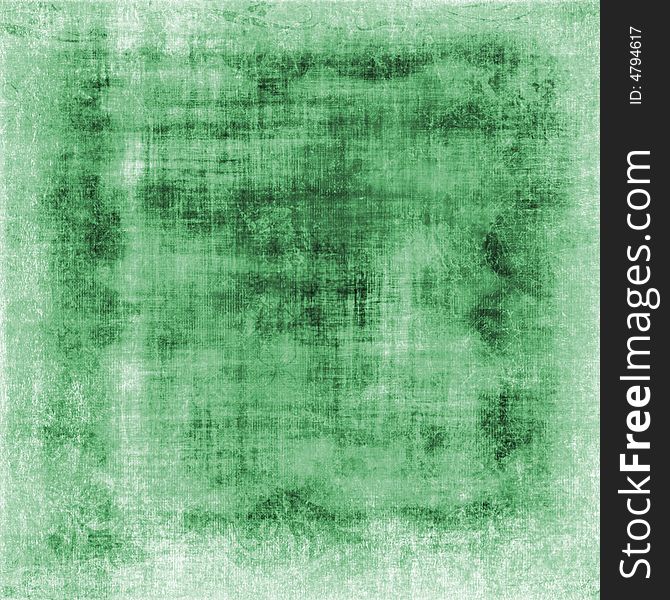 Grungy green canvas with space for text or picture