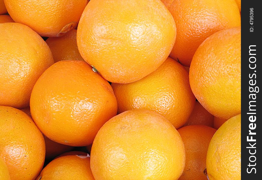 Pile of fresh juicy oranges. Pile of fresh juicy oranges