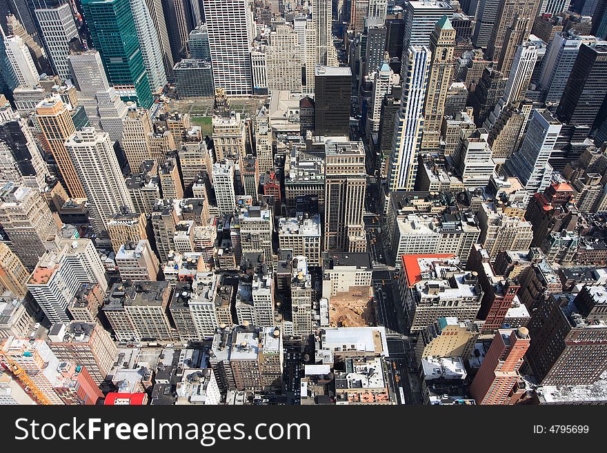 Panoramic view of the New York City skyline. Panoramic view of the New York City skyline