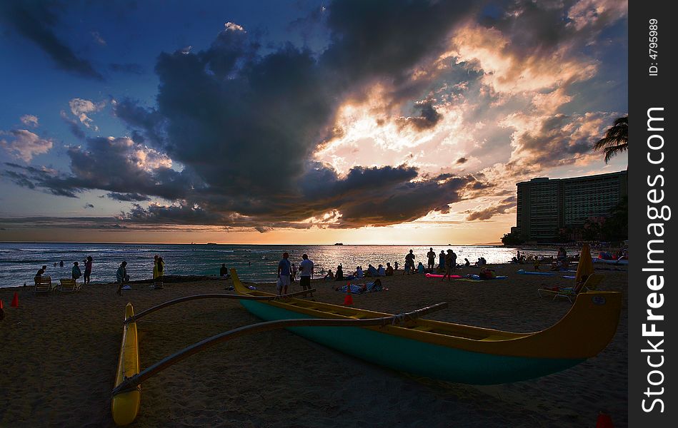 Twilight At Waikiki