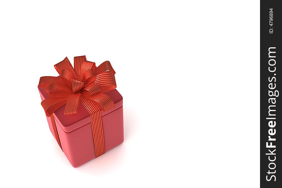 3d model of red fancy box